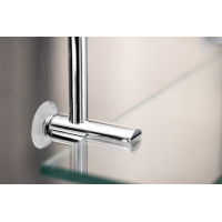 Sapho Závesná sklenená polička na sprchovú zástenu 400x180x125mm, chróm 1301-15