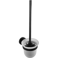 Sapho X-ROUND BLACK WC kefa závesná, mliečne sklo, čierna mat XR303B
