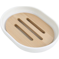 Aqualine SNOW mydlenka na postavenie, biela/bambus 7581