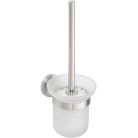 Sapho X-STEEL WC kefa závesná, mliečne sklo, nerez mat XS301