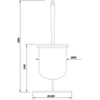 Aqualine SIMPLE LINE WC kefa na postavenie, chróm GA1304