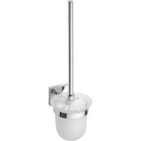 Sapho X-SQUARE WC kefa závesná, mliečne sklo, chróm XQ301