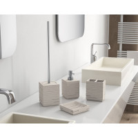 Gedy QUADROTTO WC kefa na postavenie, tortora QU3366