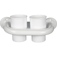 Aqualine WHITE LINE držiak kelímkov, biela 8007
