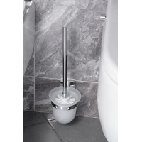 Sapho X-SQUARE WC kefa závesná, mliečne sklo, chróm XQ301