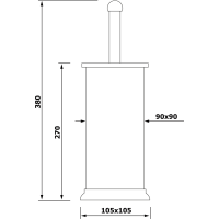 Aqualine SIMPLE LINE WC kefa hranatá, nerez mat GA1210