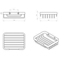 Gedy SMART mydlenka, 125x35x100 mm, chróm 2411