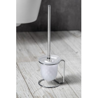Sapho X-ROUND E WC kefa na postavenie, mliečne sklo, chróm XR302