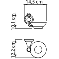 Gedy NEVIS mydlenka, keramika, chróm NV1113