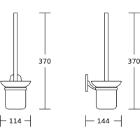Aqualine RUMBA WC kefa závesná, mliečne sklo, chróm RB108
