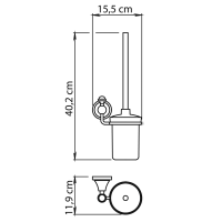 Gedy NEVIS WC kefa závesná, keramika, chróm NV330313