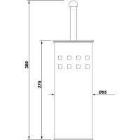 Aqualine SIMPLE LINE WC kefa valcová s otvormi, biela 04002W