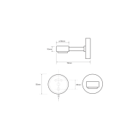 Sapho X-ROUND mydlenka magnetická, chróm XR802