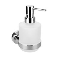 Sapho X-ROUND dávkovač mydla 200ml, mliečne sklo, chróm XR103