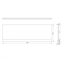 Polysan PLAIN NIKA panel 170x59cm 72525