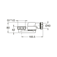 Polysan Sifón 6/4", výška 42mm, DN40 71712