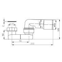 Polysan Sifón 6/4", DN40/50 71693