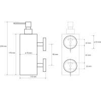 Sapho X-ROUND dávkovač mydla 550ml, chróm XR102
