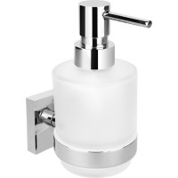 Sapho X-SQUARE dávkovač mydla 200ml, mliečne sklo, chróm XQ101