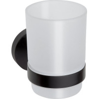 Sapho X-ROUND BLACK pohár, mliečne sklo, čierna mat XR903B