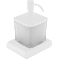 Sapho FLORI dávkovač mydla, 300 ml, mliečne sklo, biela mat RF019/14