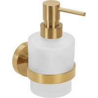 Sapho X-ROUND GOLD dávkovač mydla 200ml, mliečne sklo, zlato mat XR103GB