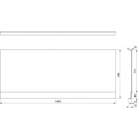 Polysan PLAIN NIKA panel 140x59cm 72487