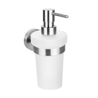 Sapho X-STEEL dávkovač mydla 230ml, mliečne sklo, nerez mat XS101