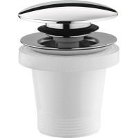 Polysan Vaňová výpusť 6/4", Click Clack, pre vane bez prepadu, chróm 71704