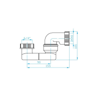 Polysan Sifón 6/4", DN40 72693