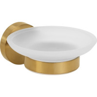 Sapho X-ROUND GOLD mydlenka, mliečne sklo, zlato mat XR803GB