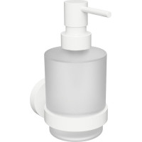Sapho X-ROUND WHITE dávkovač mydla 200ml, mliečne sklo, biela mat XR103W