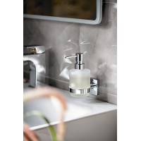 Sapho X-SQUARE dávkovač mydla 200ml, mliečne sklo, chróm XQ101