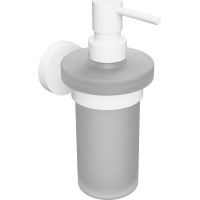 Sapho X-ROUND WHITE dávkovač mydla 230ml, mliečne sklo, biela mat XR101W