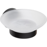 Sapho X-ROUND BLACK mydlenka, mliečne sklo, čierna mat XR803B