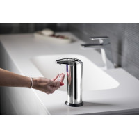 Aqualine Bezdotykový dávkovač mydla na postavenie, 240ml, 74x184x113mm, nerez lesk 06672