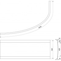 Polysan NAOS L, R 180 panel čelný 46312