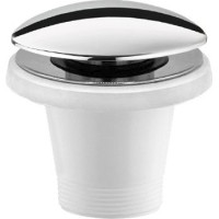 Polysan Vaňová výpusť 6/4", Click Clack, pre vane bez prepadu, chróm 71704
