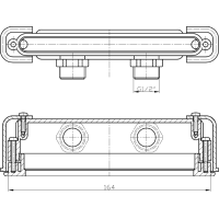 Polysan CUT napúšťacia štrbina 170x24mm, chróm PC10031