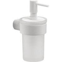 Gedy PIRENEI dávkovač mydla 110 ml, mliečne sklo, biela mat PI8102