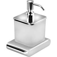 Sapho FLORI dávkovač mydla, 300 ml, mliečne sklo, chróm RF019