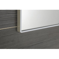 Aqualine Zrkadlo v plastovom ráme 40x30cm, biela 22436