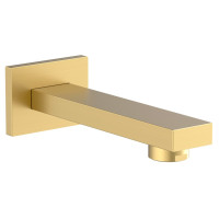 Sapho Nástenná výtoková hubica, hranatá, 160mm, zlato mat BO419