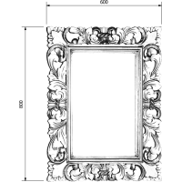 Sapho SAMBLUNG zrkadlo vo vyrezávanom ráme 60x80cm, strieborná IN115