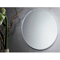 Gedy Zrkadlo okrúhle v plastovom ráme ø 60cm, biela 600002