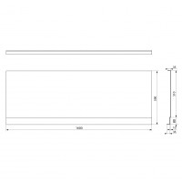 Polysan PLAIN NIKA panel 160x59cm, čierna mat 72505.21