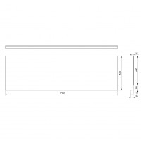 Polysan COUVERT NIKA panel čelný 170x52cm, čierna mat 72848.21