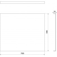 Polysan PLAIN panel bočný 70x59cm, čierna mat 72669.21