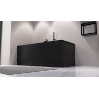Polysan PLAIN panel čelný 160x59cm, čierna mat, ľavý 72606.21