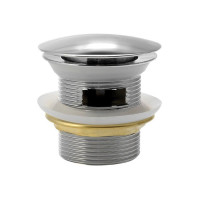 Aqualine Vaňová výpusť 6/4", Click Clack, pre vane s integrovaným prepadom, mosadz/chróm TF5005